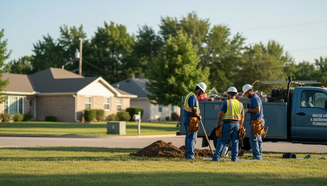 Residential water line and bathroom plumbing service in Williamstown, PA